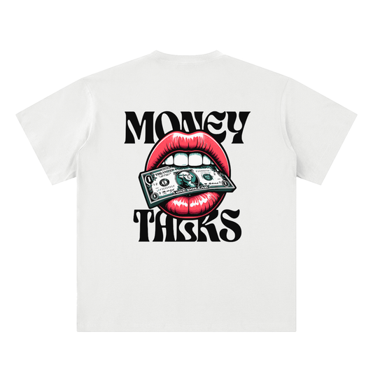 T-shirt Loose Fit “Money Talks” – White