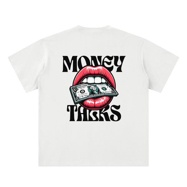T-shirt Loose Fit “Money Talks” – White
