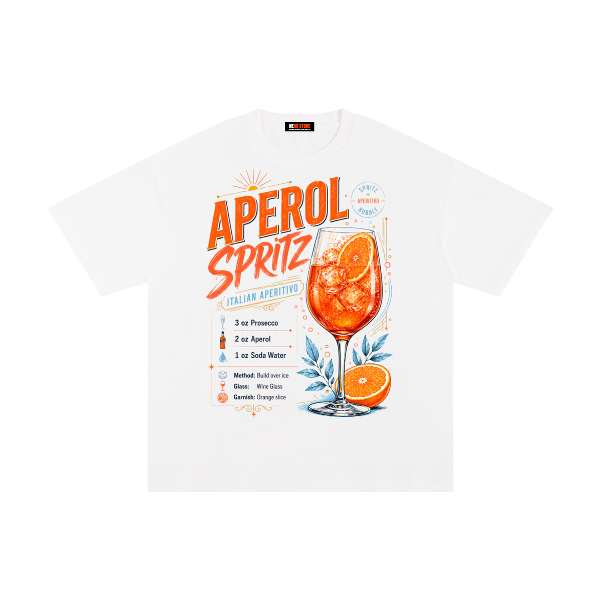 T-shirt Cocktail “Aperol Spritz” – Maxi Front Print