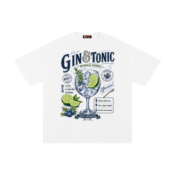 T-shirt Cocktail “Gin & Tonic” – Maxi Front Print