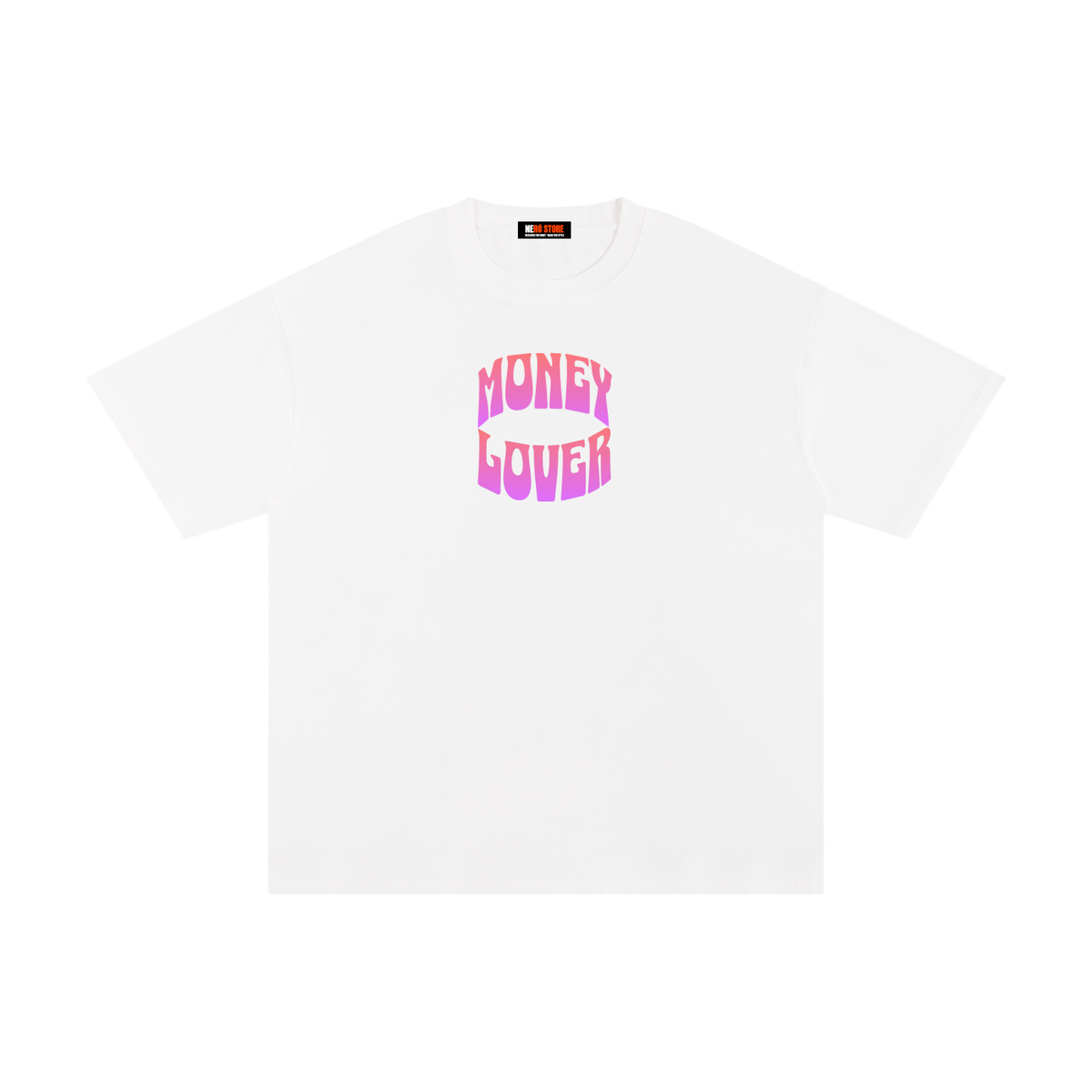 T-shirt Loose Fit “Love Money” – Black / White
