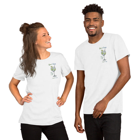 T-shirt Gin Tonic Unisex – Maglietta Grafica Cocktail – Perfetta per Estate, Aperitivi e Party
